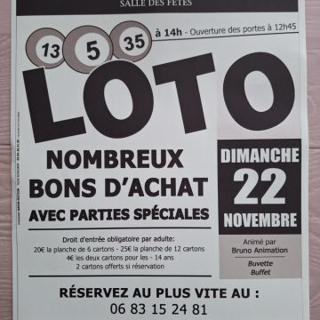 Loto à Esprels le 22 novembre 2026